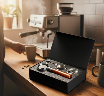Bottomless Portafilter Gift Set - Wooden Edition