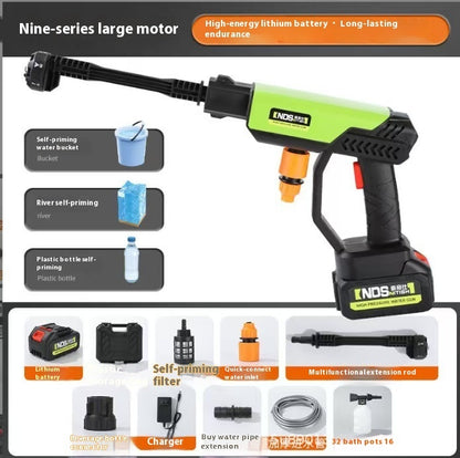 Cordless High-Pressure Water Gun – Household Cleaning & Watering Kit