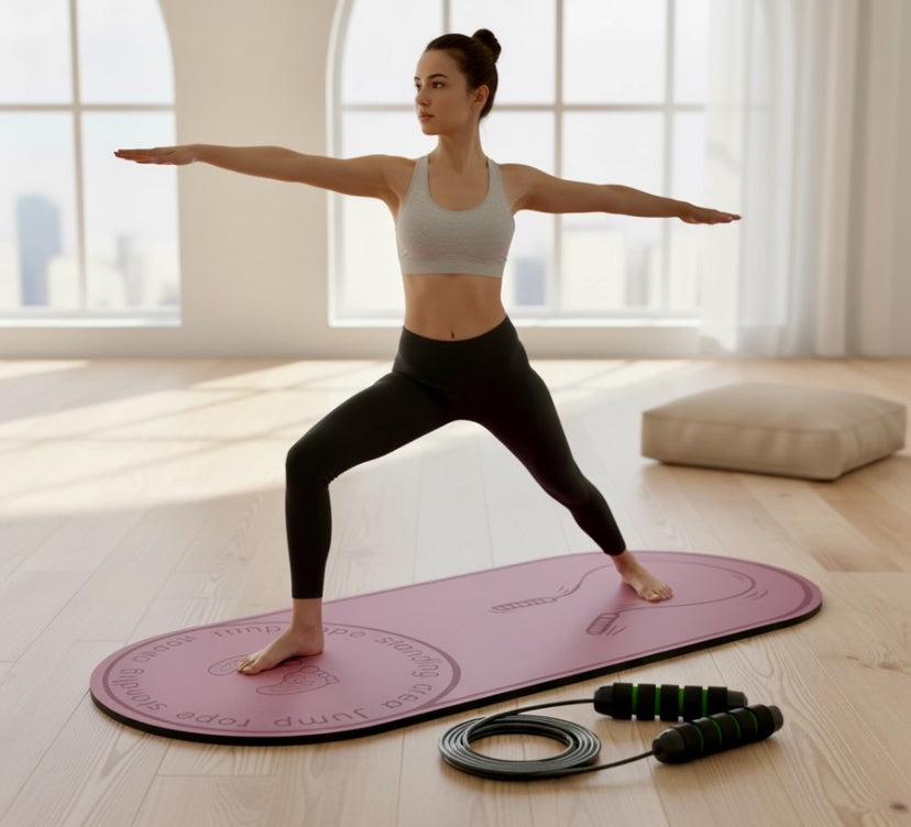 FlexaForm Mat - Elasticity Fitness Mat & Skipping Rope