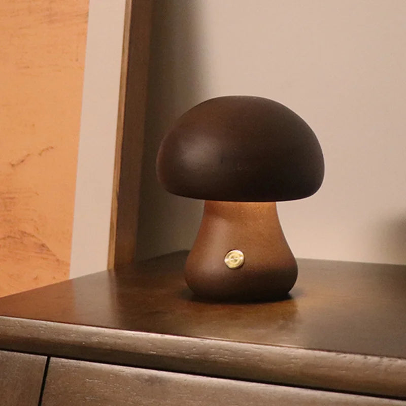 MushGlow Wooden Lamp