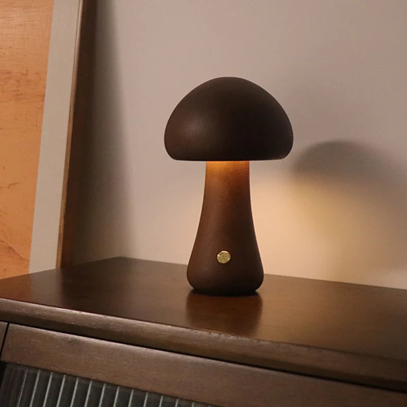 MushGlow Wooden Lamp