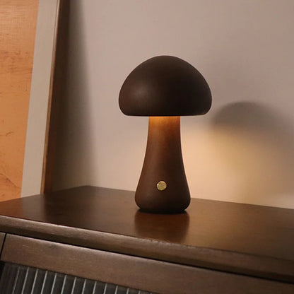 MushGlow Wooden Lamp